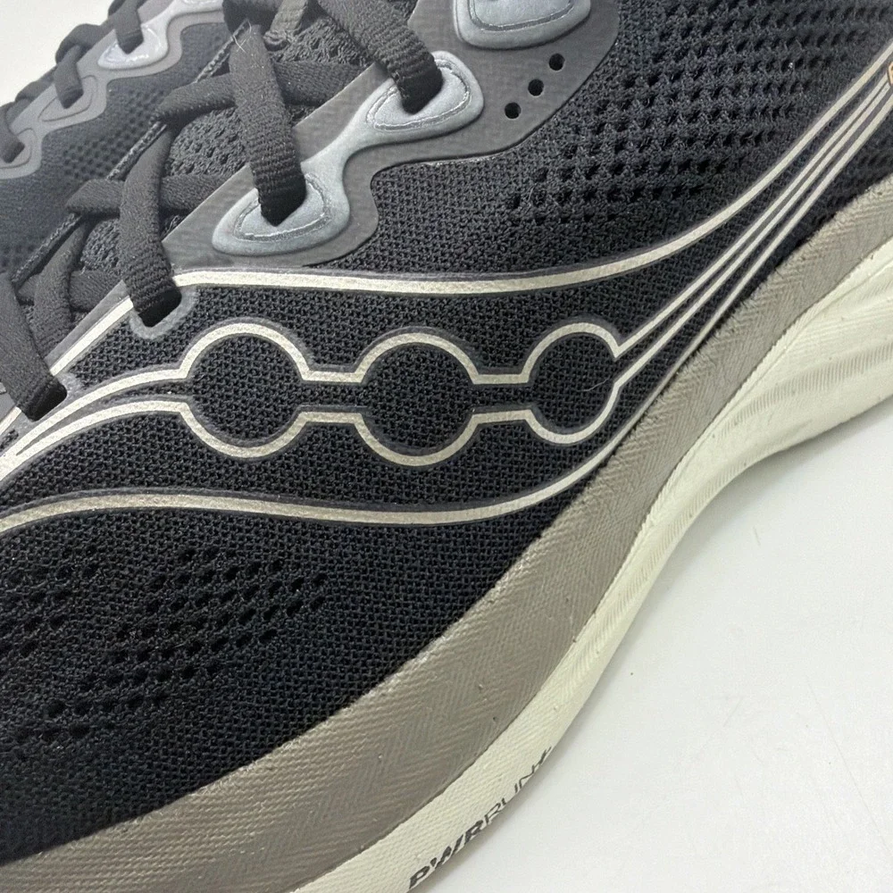 Saucony Men's Athleisure Ride 19 Running Shoe Black/Pewter Size 12. New
